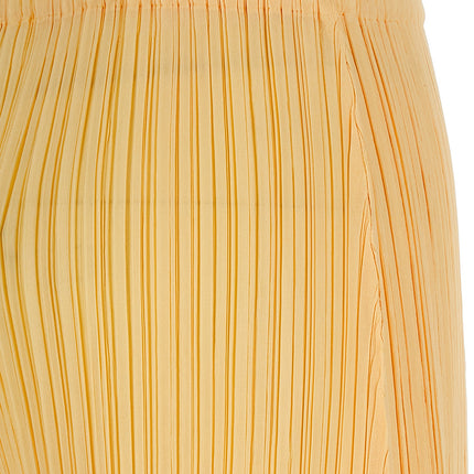 PLEATS PLEASE ISSEY MIYAKE Bicolor Polyester Casual Pants