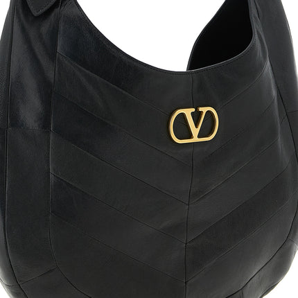 Valentino Garavani Black Lamb Leather Shoulder Bag