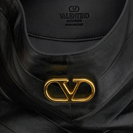 Valentino Garavani Black Lamb Leather Shoulder Bag