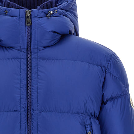 Moncler Blue Polyamide Full-Length Jacket