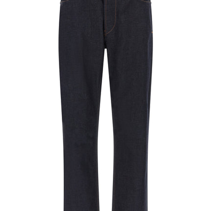 Stone Island Blue Cotton Straight-Leg Jeans