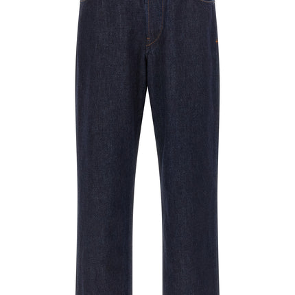 Stone Island Blue Cotton Straight-Leg Jeans