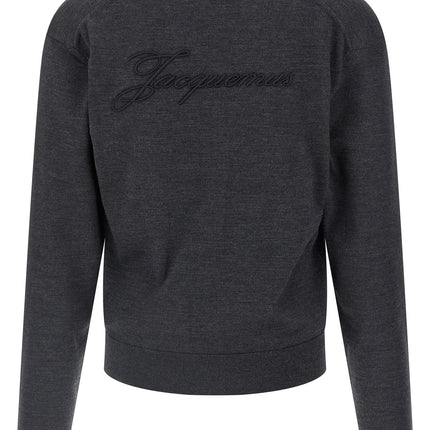 Jacquemus Gray Merino Wool Cardigan