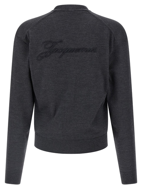 Jacquemus Gray Merino Wool Cardigan