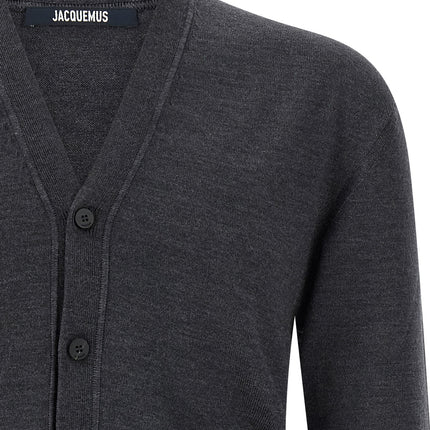 Jacquemus Gray Merino Wool Cardigan