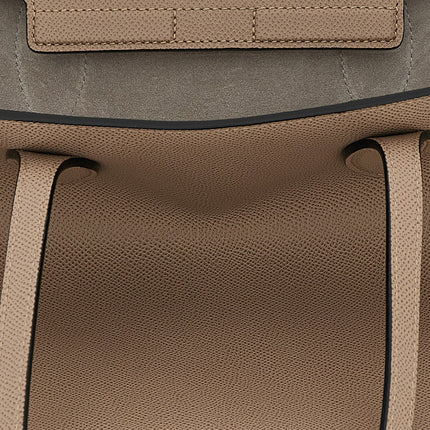 Valextra Beige Calfskin Tote Bag