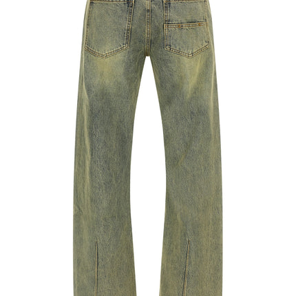 Entire Studios Bicolor Cotton Straight-Leg Jeans