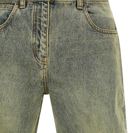 Entire Studios Bicolor Cotton Straight-Leg Jeans