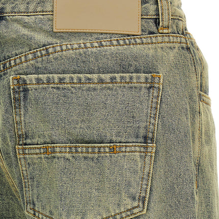 Entire Studios Bicolor Cotton Straight-Leg Jeans