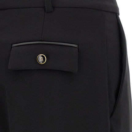 Elisabetta Franchi Black Polyester Casual Pants