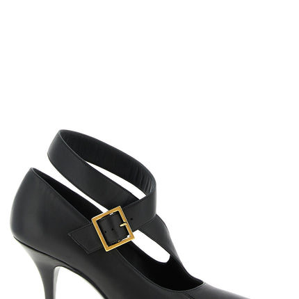 Khaite Black Lamb Leather High Heel Pumps