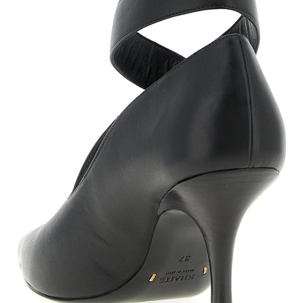 Khaite Black Lamb Leather High Heel Pumps