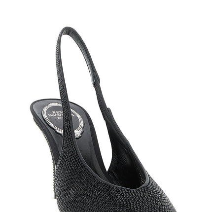 RENE CAOVILLA Black Glass High Heel Pumps