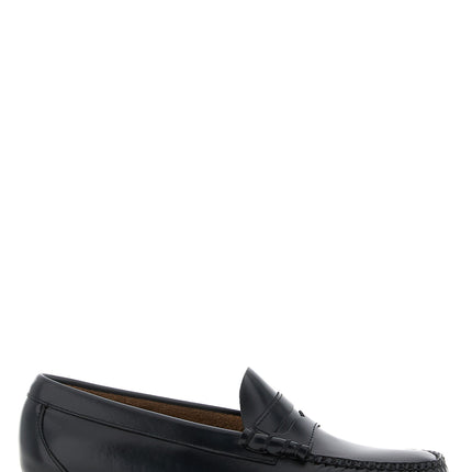 G.H. BASS Black Cowhide Slip-On Loafers