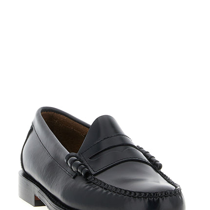 G.H. BASS Black Cowhide Slip-On Loafers