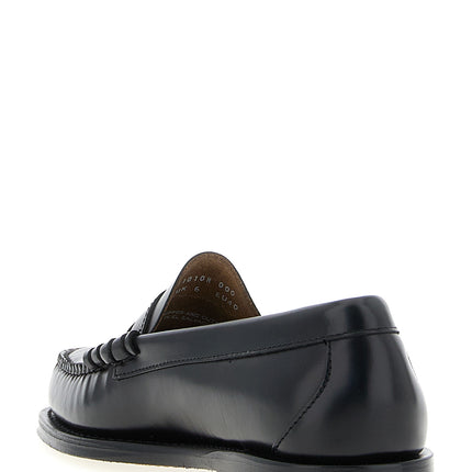 G.H. BASS Black Cowhide Slip-On Loafers
