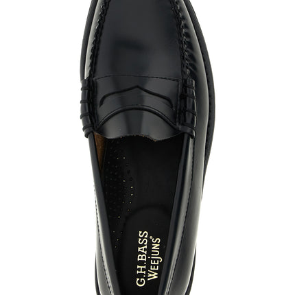 G.H. BASS Black Cowhide Slip-On Loafers