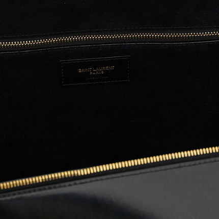 Saint Laurent Black Calfskin Shoulder Bag