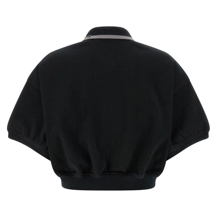 T BY ALEXANDER WANG Black Cotton Polo Shirt