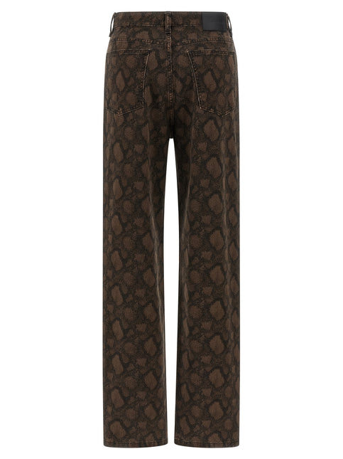 ROTATE BIRGER CHRISTENSEN Brown Cotton Straight-Leg Jeans