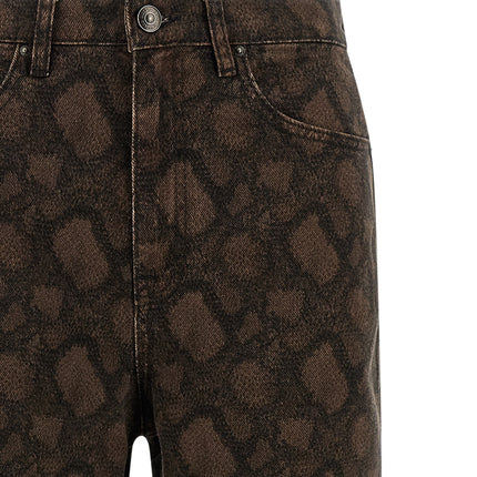 ROTATE BIRGER CHRISTENSEN Brown Cotton Straight-Leg Jeans