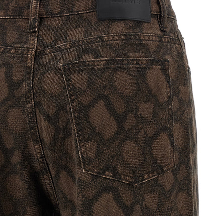 ROTATE BIRGER CHRISTENSEN Brown Cotton Straight-Leg Jeans