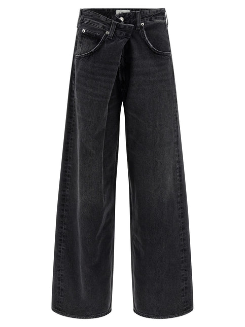 Agolde Black Cotton Jeans Denim