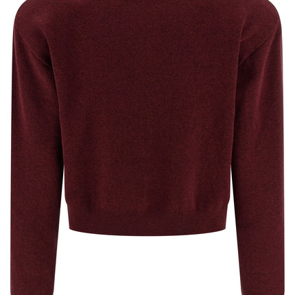 ROTATE BIRGER CHRISTENSEN Bordeaux Cotton Cardigan