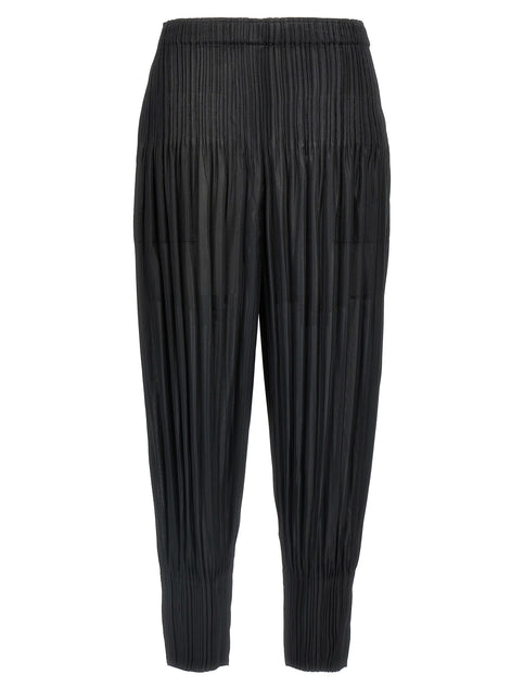 PLEATS PLEASE ISSEY MIYAKE Black Polyester Casual Pants PLEATS PLEASE ISSEY MIYAKE