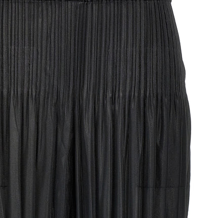 PLEATS PLEASE ISSEY MIYAKE Black Polyester Casual Pants