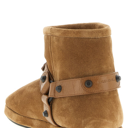 Balenciaga Beige Calfskin Ankle Boots