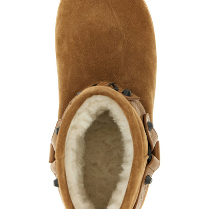 Balenciaga Beige Calfskin Ankle Boots