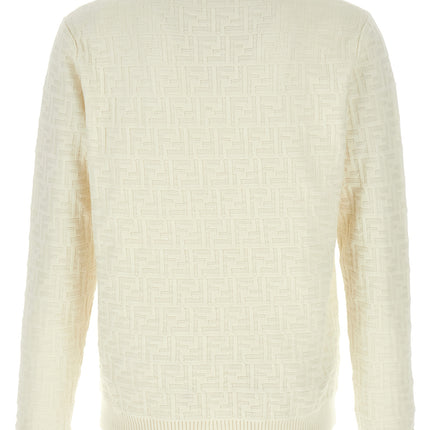 Fendi White Cotton Cardigan