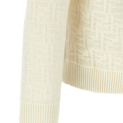 Fendi White Cotton Cardigan
