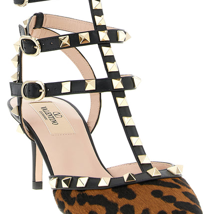 Valentino Garavani Multicolor Calfskin Mid Heel Pumps