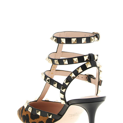 Valentino Garavani Multicolor Calfskin Mid Heel Pumps