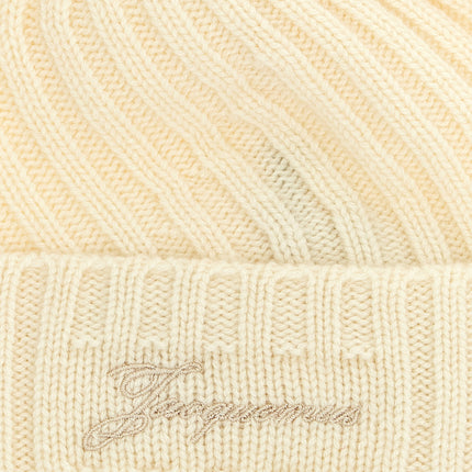 Jacquemus White Cashmere Beanie