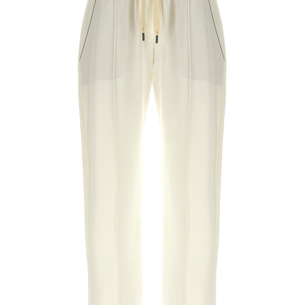 Brunello Cucinelli White Cotton Joggers (Workout Pants)