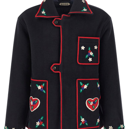 BODE Blue Wool Full-Length Jacket