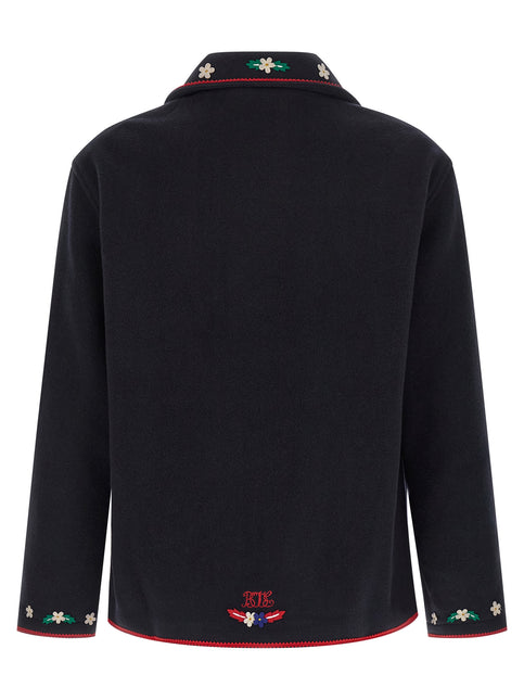 BODE Blue Wool Full-Length Jacket