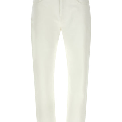 Victoria Beckham White Cotton High-Waisted Jean