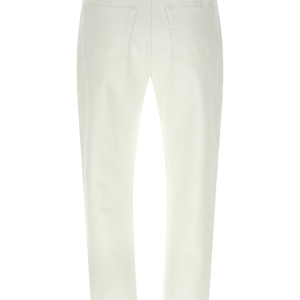Victoria Beckham White Cotton High-Waisted Jean