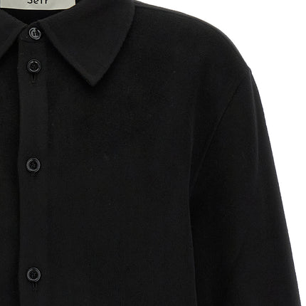SÉFR Black Wool Blouse