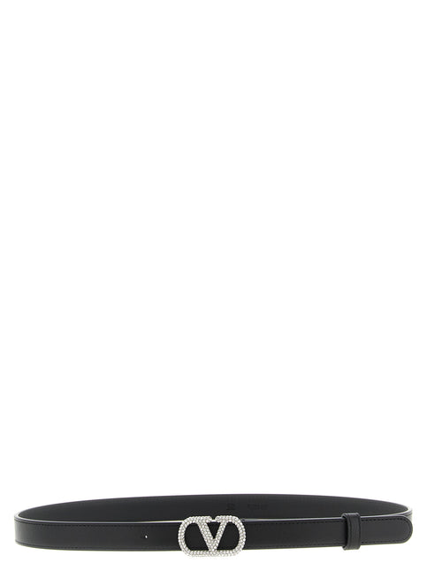 Valentino Garavani Black Calfskin Regular Belt