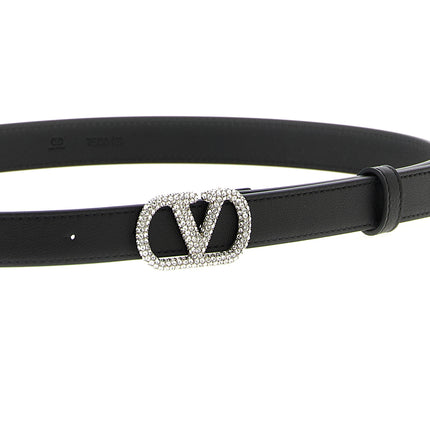 Valentino Garavani Black Calfskin Regular Belt