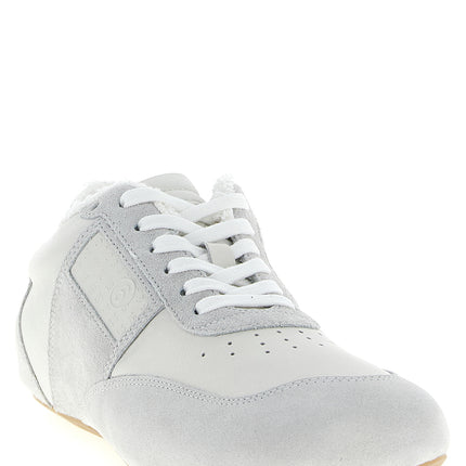 MM6 Maison Margiela White Calfskin Athletic Sneakers