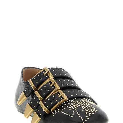 Chloé Black Lamb Leather Ballet Flats