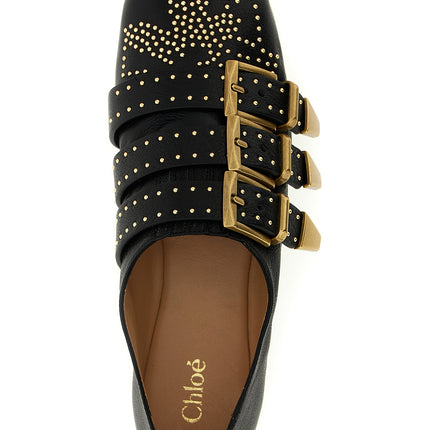 Chloé Black Lamb Leather Ballet Flats
