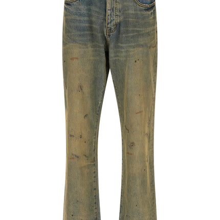 PURPLE Bicolor Cotton Straight-Leg Jeans