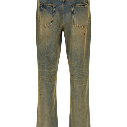 PURPLE Bicolor Cotton Straight-Leg Jeans
